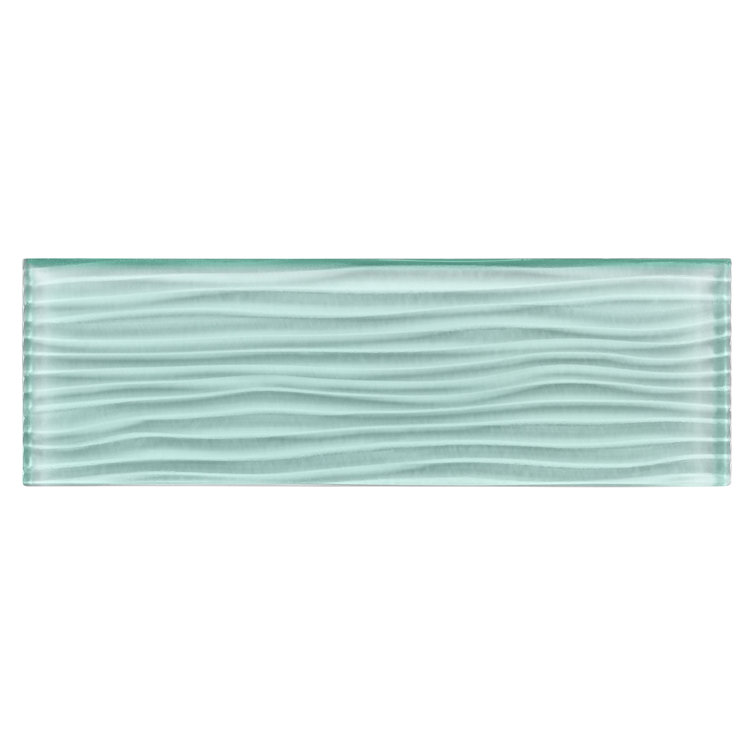 Andova EnchantParade 12" x 4" Textured Straight Edge Glass Wall